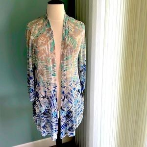 Nic + Zoe open front spring/summer cardigan XL